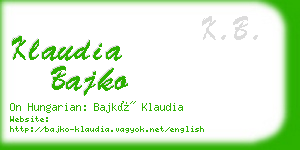 klaudia bajko business card